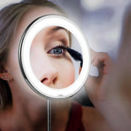 FOCUSLITE – LED Magnifying Mirror with Bright Light & 10x Zoom