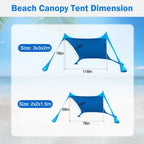 Foldable Beach Canopy Tent Collapsible Shade