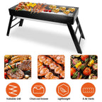 Foldable Charcoal BBQ Grill Stainless Steel Grill Net