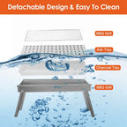 Foldable Charcoal BBQ Grill Stainless Steel Grill Net
