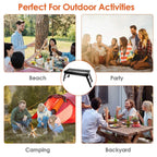 Foldable Charcoal BBQ Grill Stainless Steel Grill Net