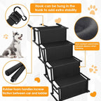 Foldable Dog Ramp 4 Step Collapsible Non Slip Stairs