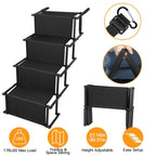 Foldable Dog Ramp 4 Step Collapsible Non Slip Stairs