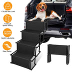 Foldable Dog Ramp 4 Step Collapsible Non Slip Stairs