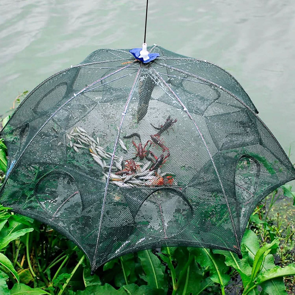 Foldable Fishing Bait Net Trap