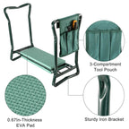 Foldable Garden Kneeler Seat with Kneeling Soft Cushion Pad