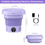 Foldable Laundry Machine with Detachable Drain Basket