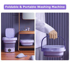 Foldable Laundry Machine with Detachable Drain Basket