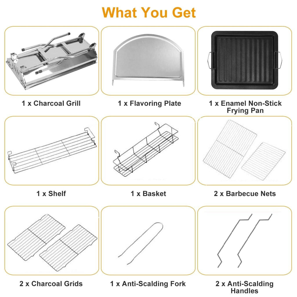 Foldable Portable Barbecue Grill