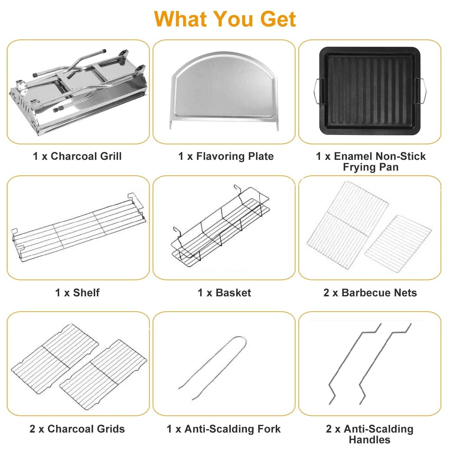 Foldable Portable Barbecue Grill