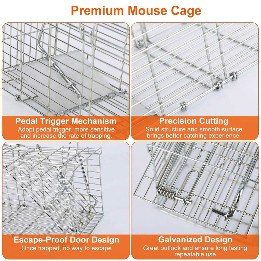 Foldable Rat Trap Cage Humane Live Rodent Trap Cage