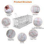 Foldable Rat Trap Cage Humane Live Rodent Trap Cage