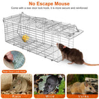Foldable Rat Trap Cage Humane Live Rodent Trap Cage