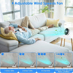 Foldable Rechargeable LED Desk Fan Wall Mounted with Magnetic Remote