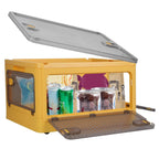 Foldable Storage Bins with Lid 4 Doors Collapsible Stackable with Lock