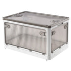 Foldable Storage Bins with Lid 4 Doors Collapsible Stackable with Lock