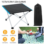 Folding Camping Table Aluminum Alloy Collapsible with Carry Bag