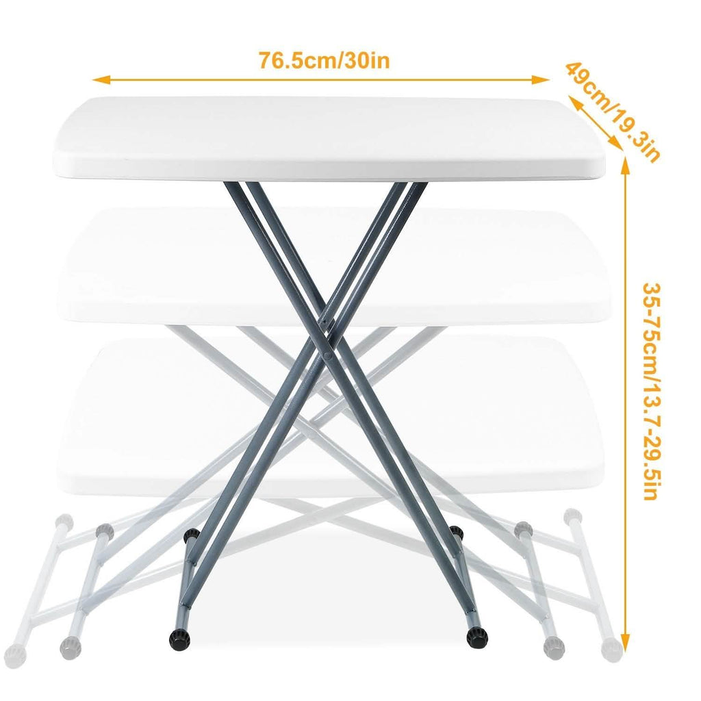 Folding Height Adjustable Snack Table