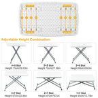 Folding Height Adjustable Snack Table