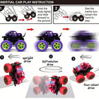 Four-Wheel Drive Two-Way Inertial Off-Road 360° Stunt Toy Car