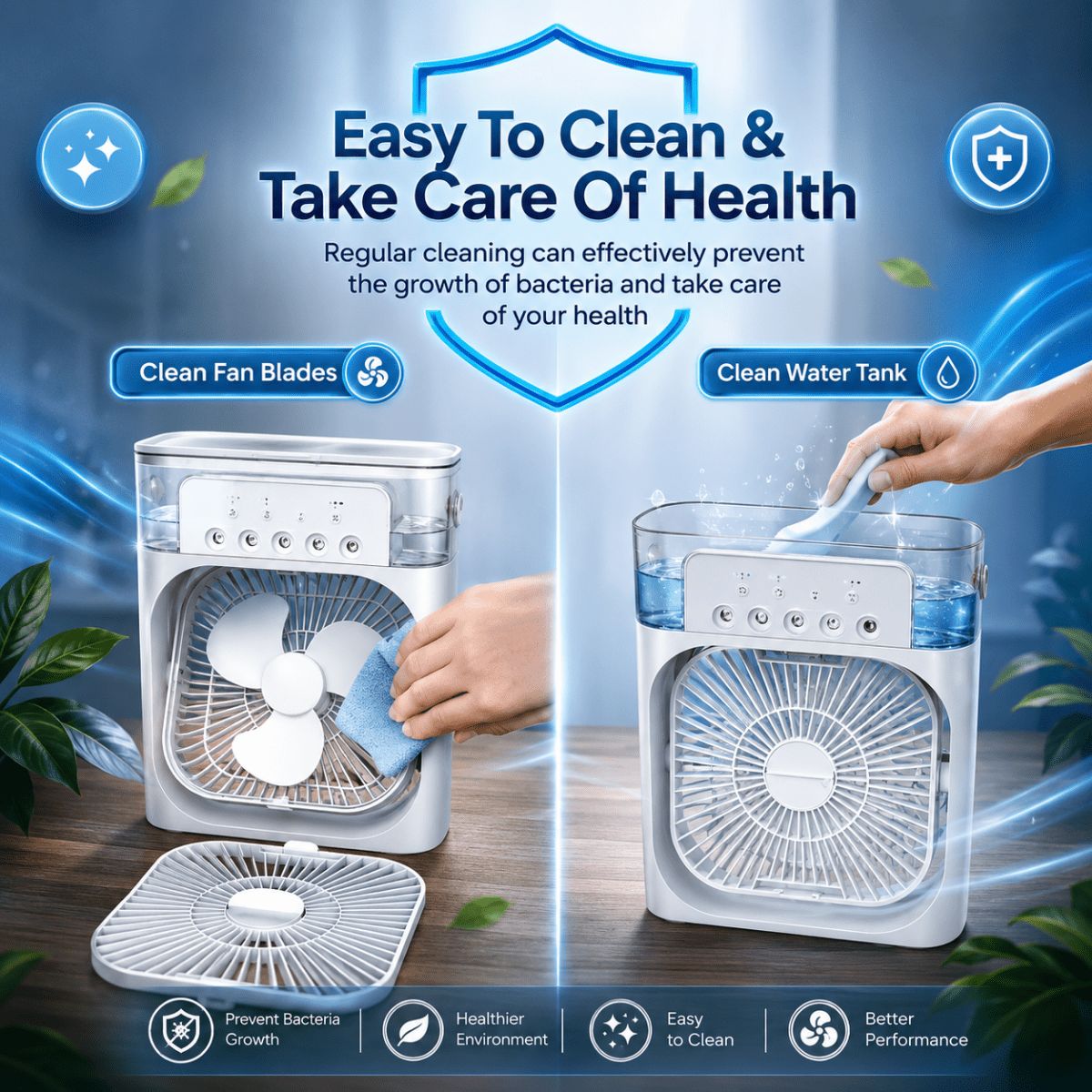 FRESHBREEZE – Fan with Cooling and Humidifying Function