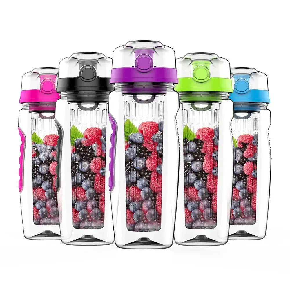 Fruit Infuser Bottle with Long Infuser Case and Time Indicator