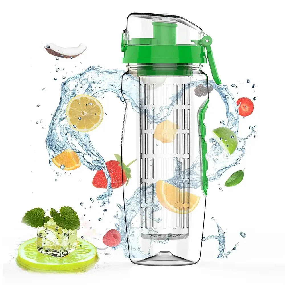 Fruit Infuser Bottle with Long Infuser Case and Time Indicator