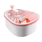Fruit, Vegetable Manual Washing Spinner with Brush Hand Crank