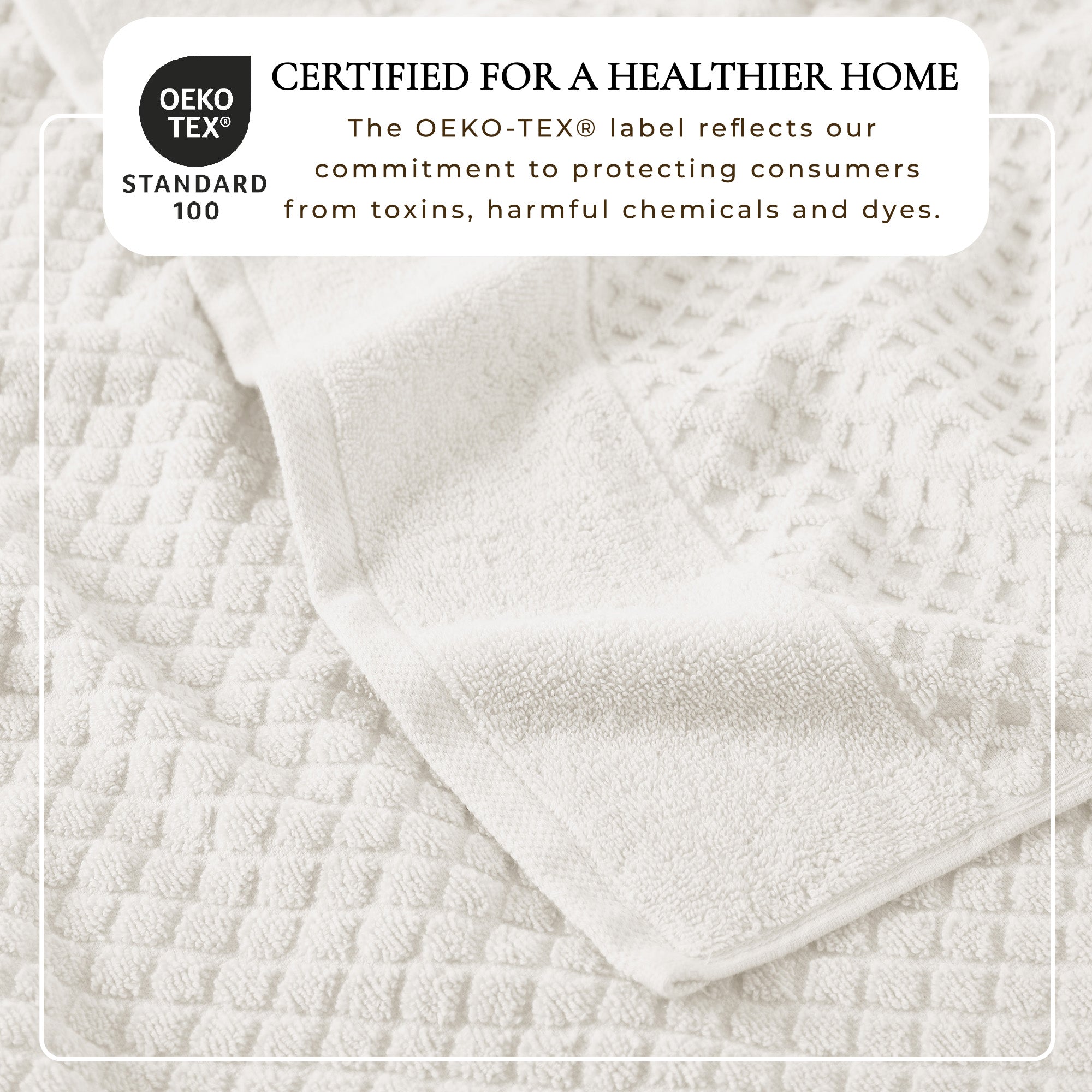 Cotton Diamond Waffle Weave Bath Towel Set - Grayson Collection