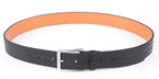 Genuine Split Leather Belt for Men – Brushed Buckle, 1.3" Strap