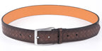 Genuine Split Leather Belt for Men – Brushed Buckle, 1.3" Strap