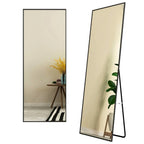 Full Length Mirror Aluminum Alloy Wall Mirror Free Standing Floor