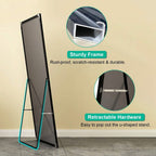 Full Length Mirror Aluminum Alloy Wall Mirror Free Standing Floor