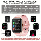 Full Touch Screen Smart Watch with Activity Tracker, Call & Message Functions, Pedometer & More