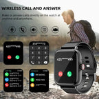 Full Touch Screen Smart Watch with Activity Tracker, Call & Message Functions, Pedometer & More