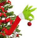 Furry Green Monster Elf Arms Hand for Christmas Tree Ornaments