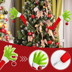 Furry Green Monster Elf Arms Hand for Christmas Tree Ornaments