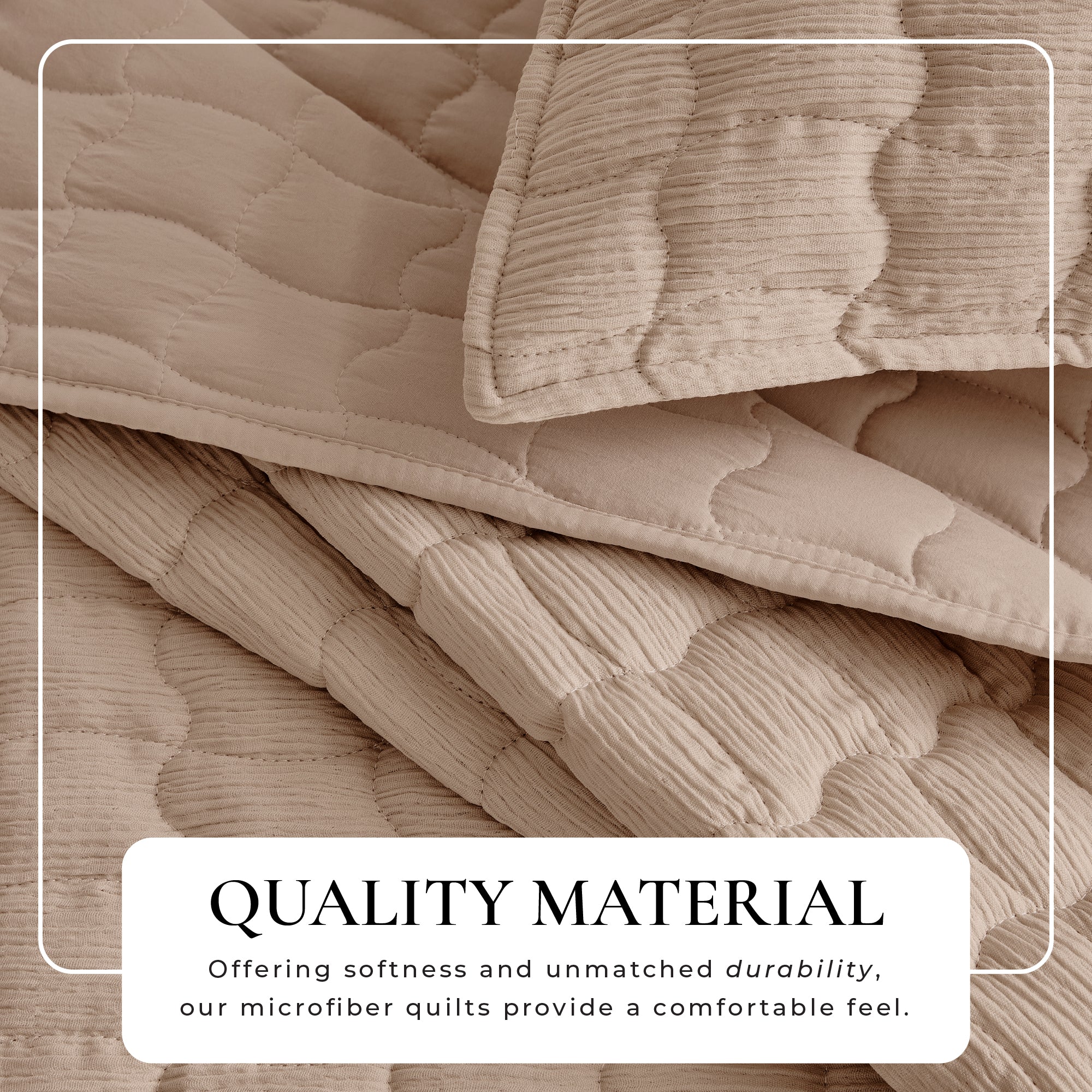 Gauze-Inspired Texture Quilt Set - Wave Stitch Collection