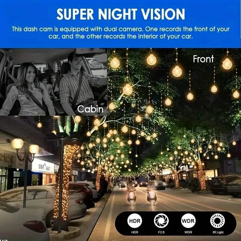 G Sensor HD Night Vision Loop Recording Wide Angle Car DVR