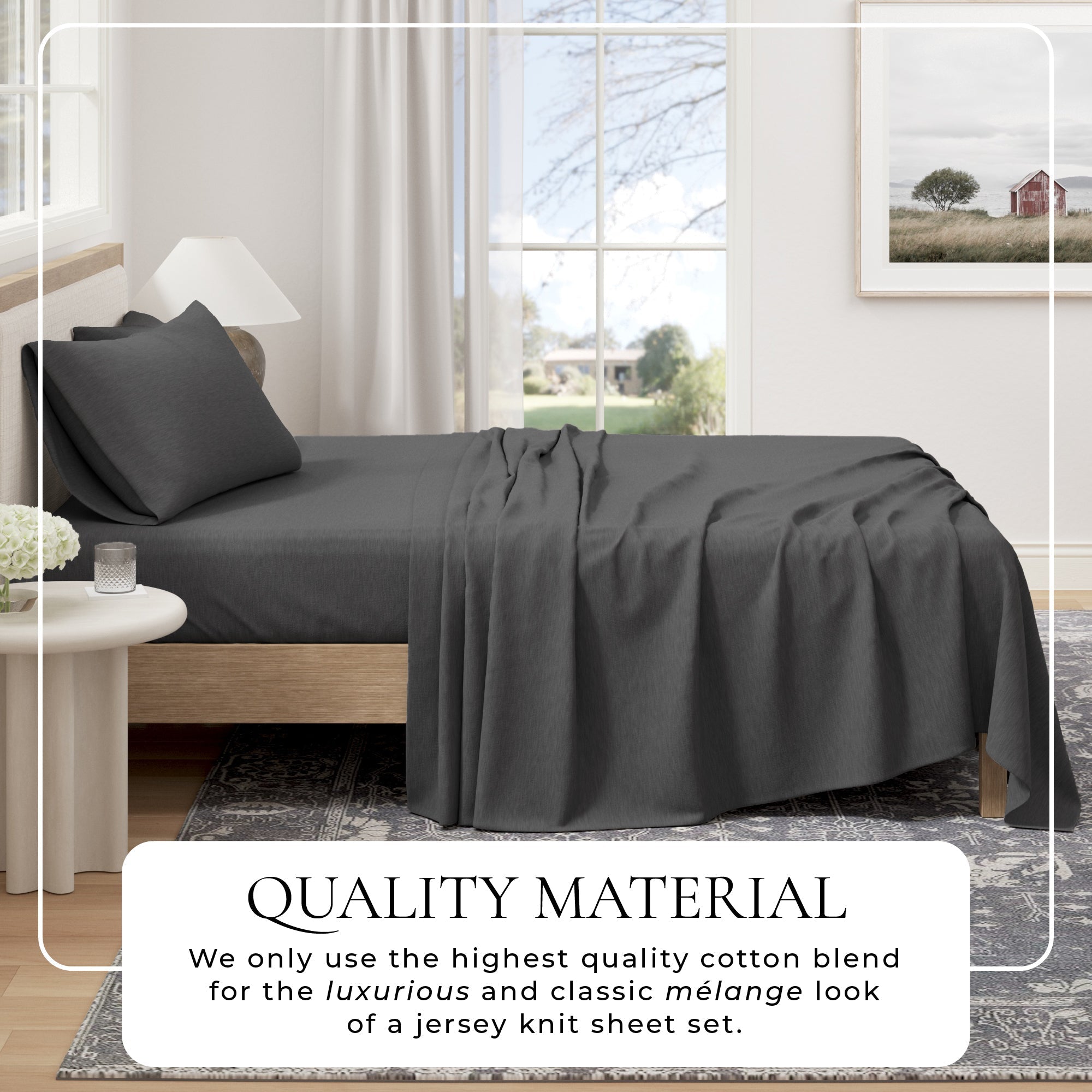 100% Organic Cotton Jersey Knit Sheets