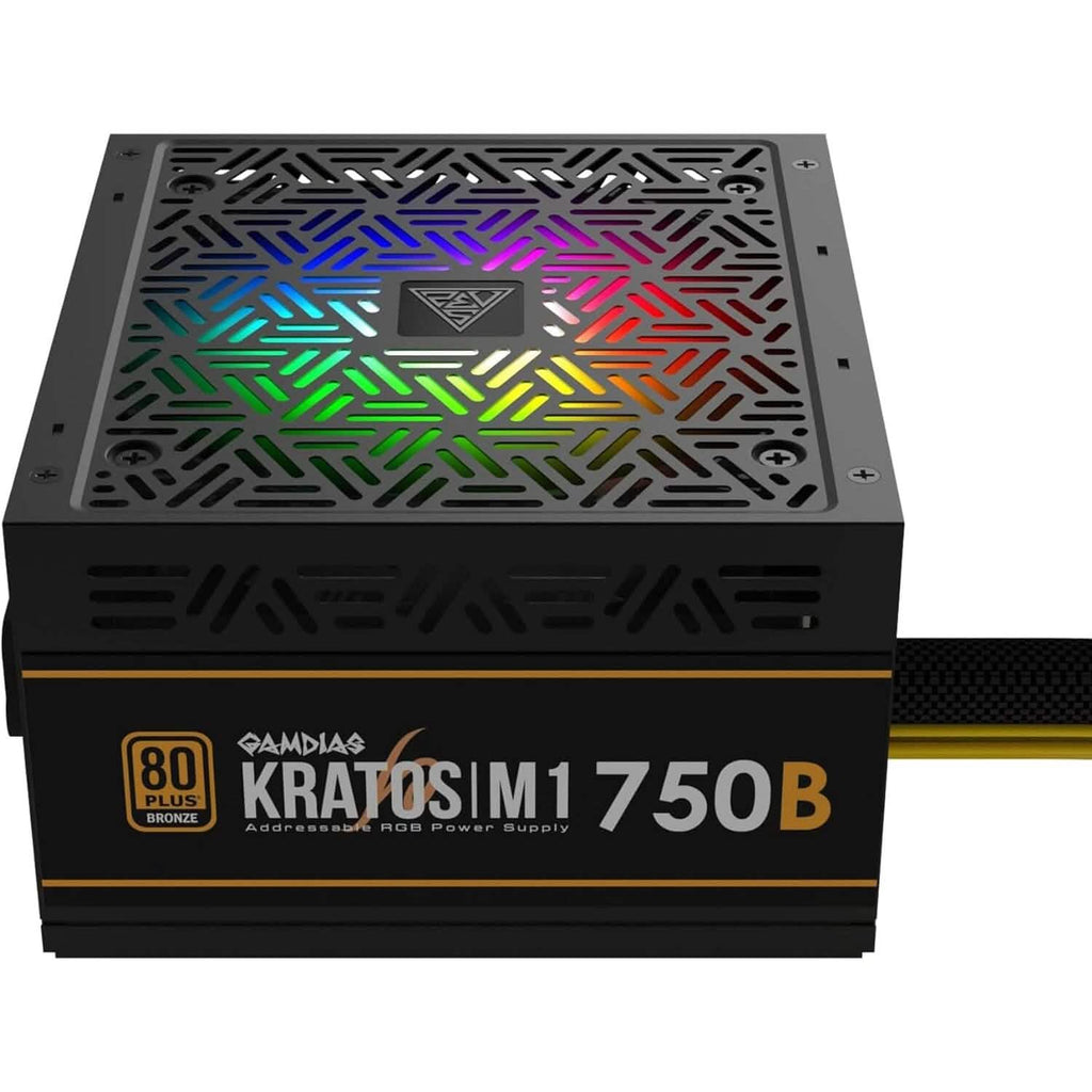 GAMDIAS RGB Gaming PC Power Supply 750W 750 Watt PSU Kratos M1-750B (Refurbished)
