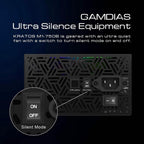 GAMDIAS RGB Gaming PC Power Supply 750W 750 Watt PSU Kratos M1-750B (Refurbished)