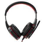 Gaming Headsets Stereo Bass Over Ear Headphones with LED Light Earmuff