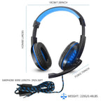 Gaming Headsets Stereo Noise Isolation Over Ear Headphone with LED Light