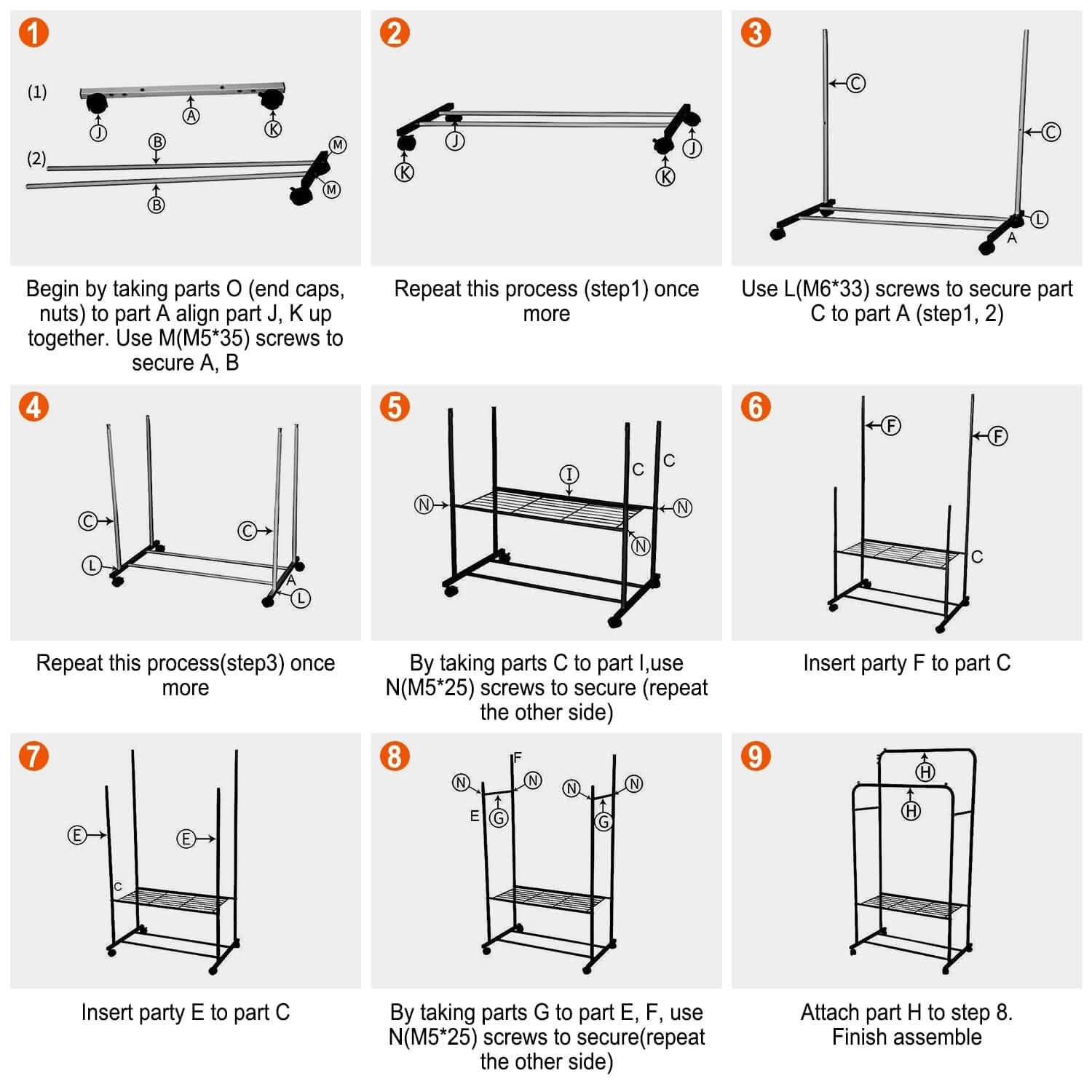 Garment Hanging Rack Clothing Organizer