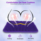 Gel Seat Cushion Non-Slip Breathable Honeycomb Sitting Cushion Pressure Pad