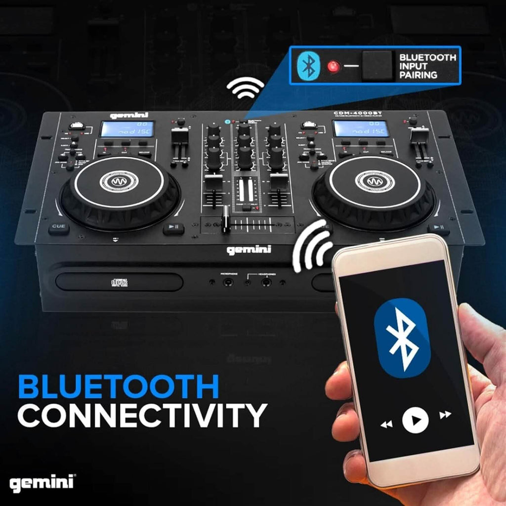 Gemini Sound CDM-4000BT DJ Mixer (Refurbished)