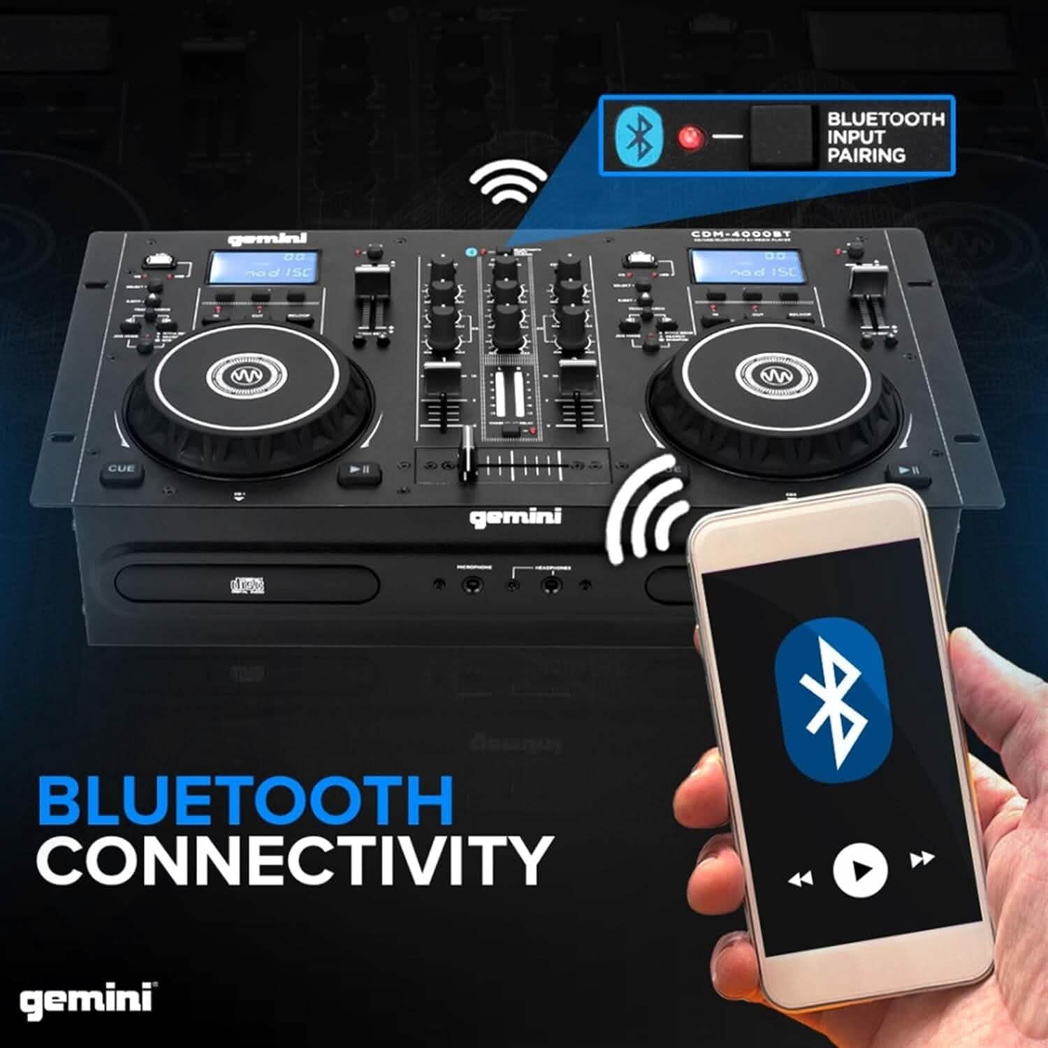 Gemini Sound CDM-4000BT DJ Mixer (Refurbished)