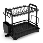 2-Tier Dish Drying Rack with Drip Tray