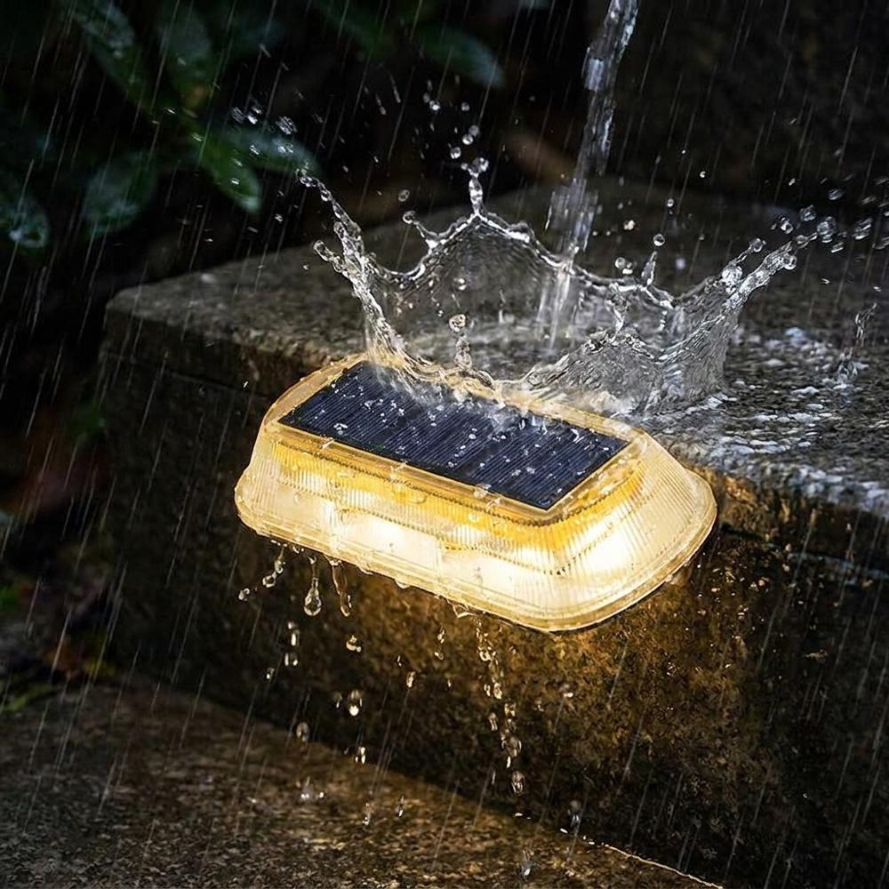 Solar LED Step Lights 4-Pack – Outdoor Waterproof